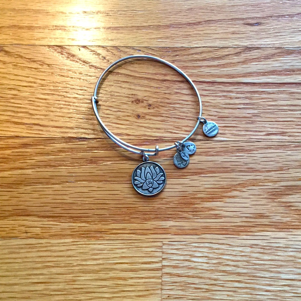 Alex and Ani Lotus Petals bracelet lovingly worn